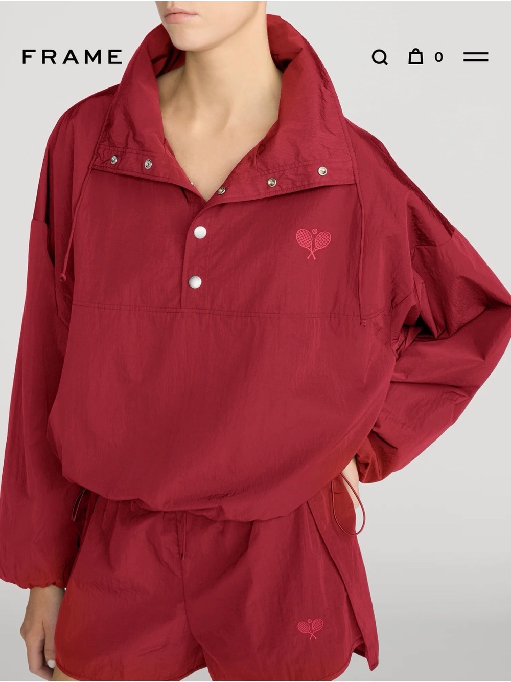 Frame The Tennis Windbreaker Size XS